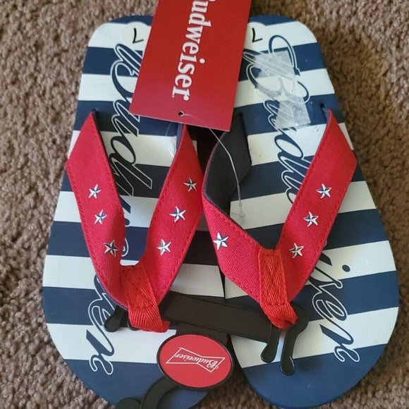 Budweiser Slide Sandals Size 7 - Picture 2 of 4